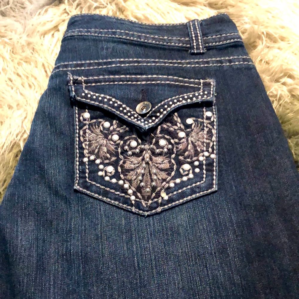 Nine West embellished pocket jeans